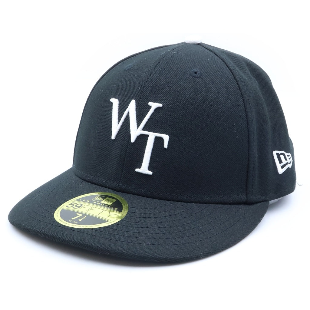 WTAPS(ダブルタップス) ×NEW ERA 59FIFTY ロゴ刺繍 ベースボールキャップ 帽子 ブラック