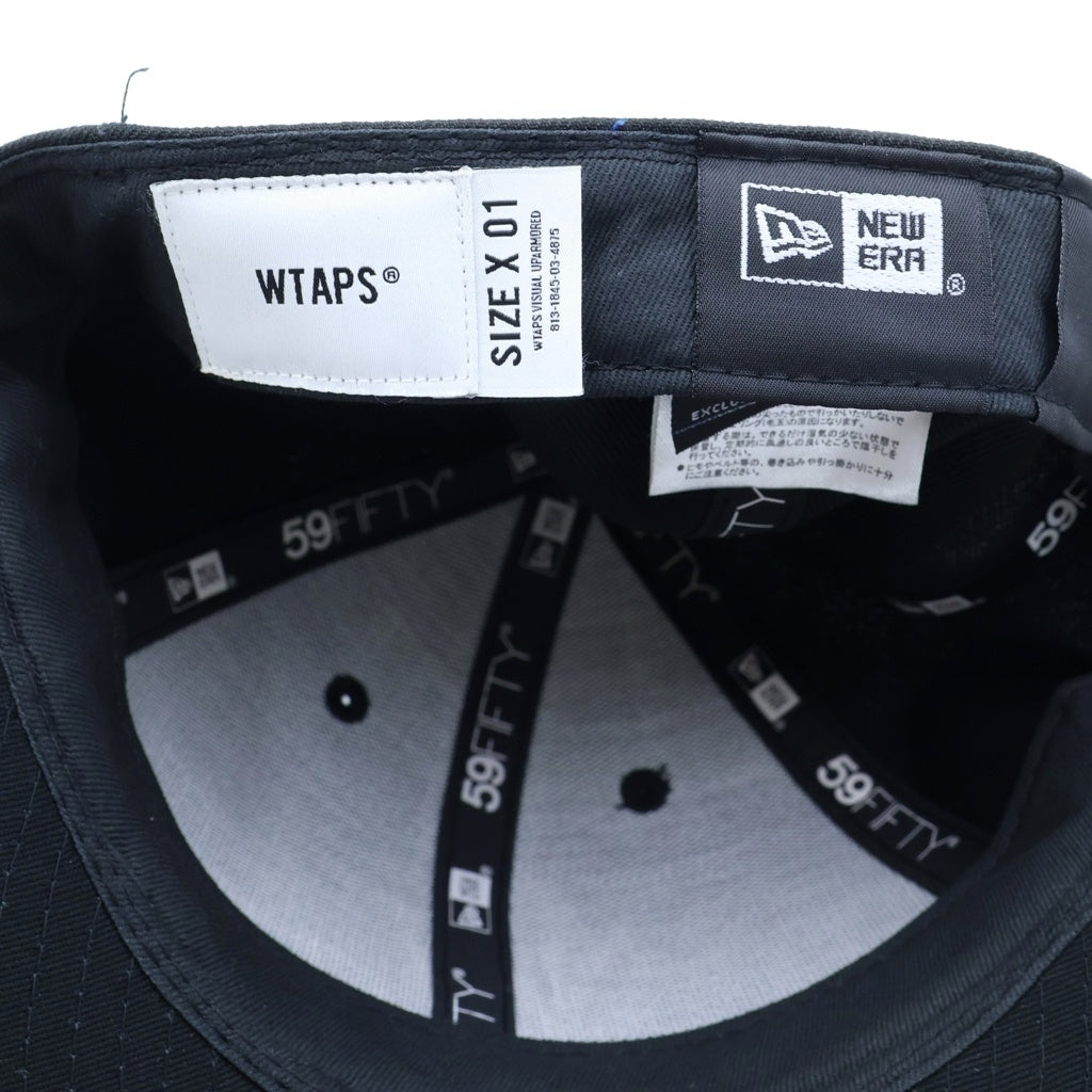 WTAPS(ダブルタップス) ×NEW ERA 59FIFTY ロゴ刺繍 ベースボールキャップ 帽子 ブラック