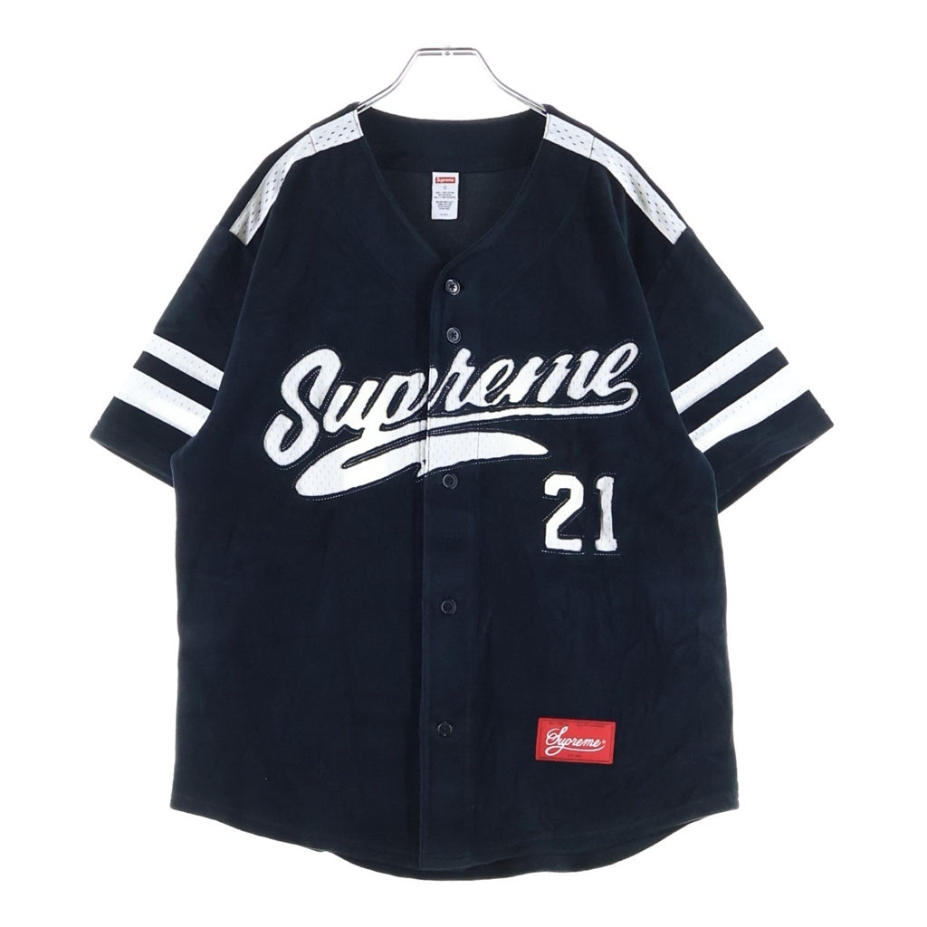 SUPREME(シュプリーム) 20AW Velour Baseball Jersey ベロア ベースボールシャツ ブラック