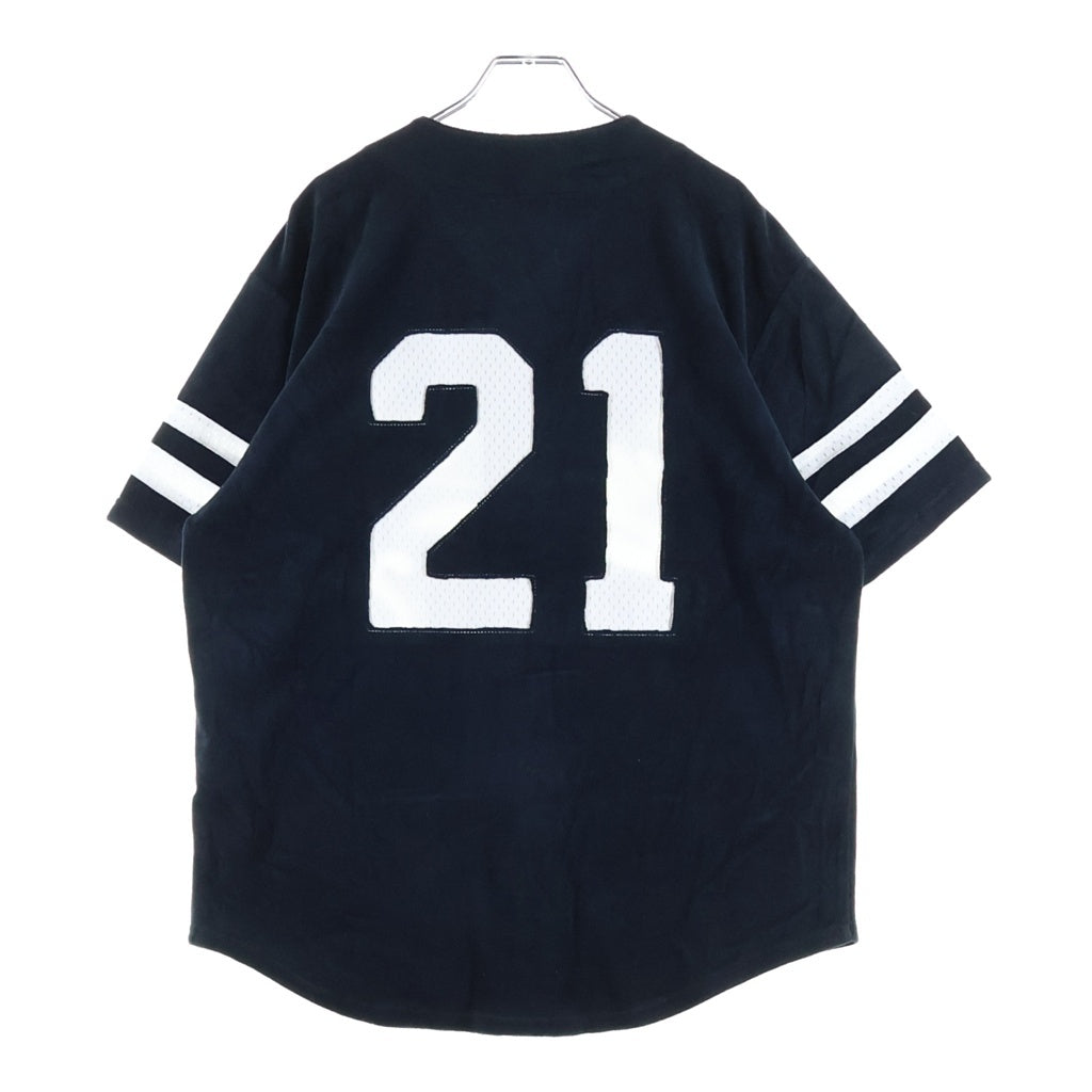 SUPREME(シュプリーム) 20AW Velour Baseball Jersey ベロア ベースボールシャツ ブラック