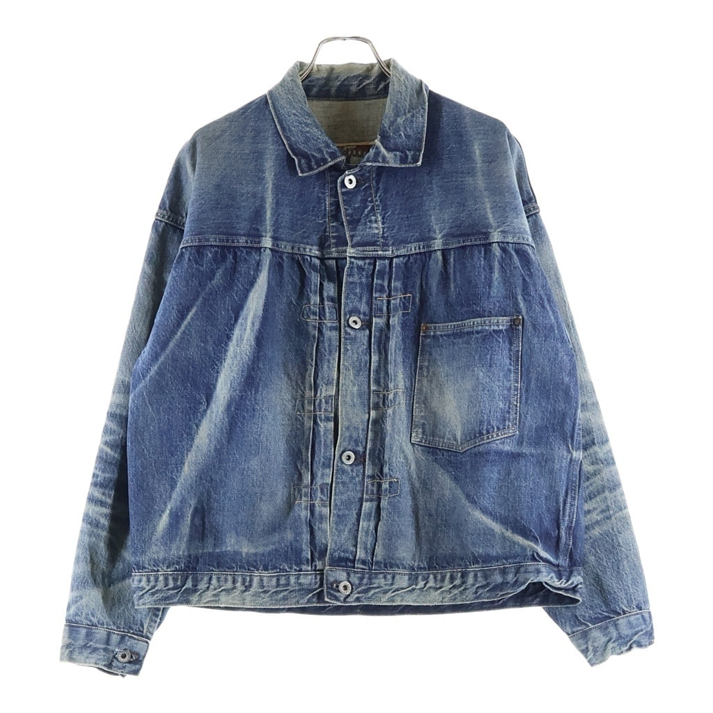 SAINT MICHAEL(セントマイケル) 25SS ×BerBerJin DENIM JACKET DAMAGE ×ベルベルジン ダメージ加工 デニムジャケット インディゴ SM-HR8-0000-C39