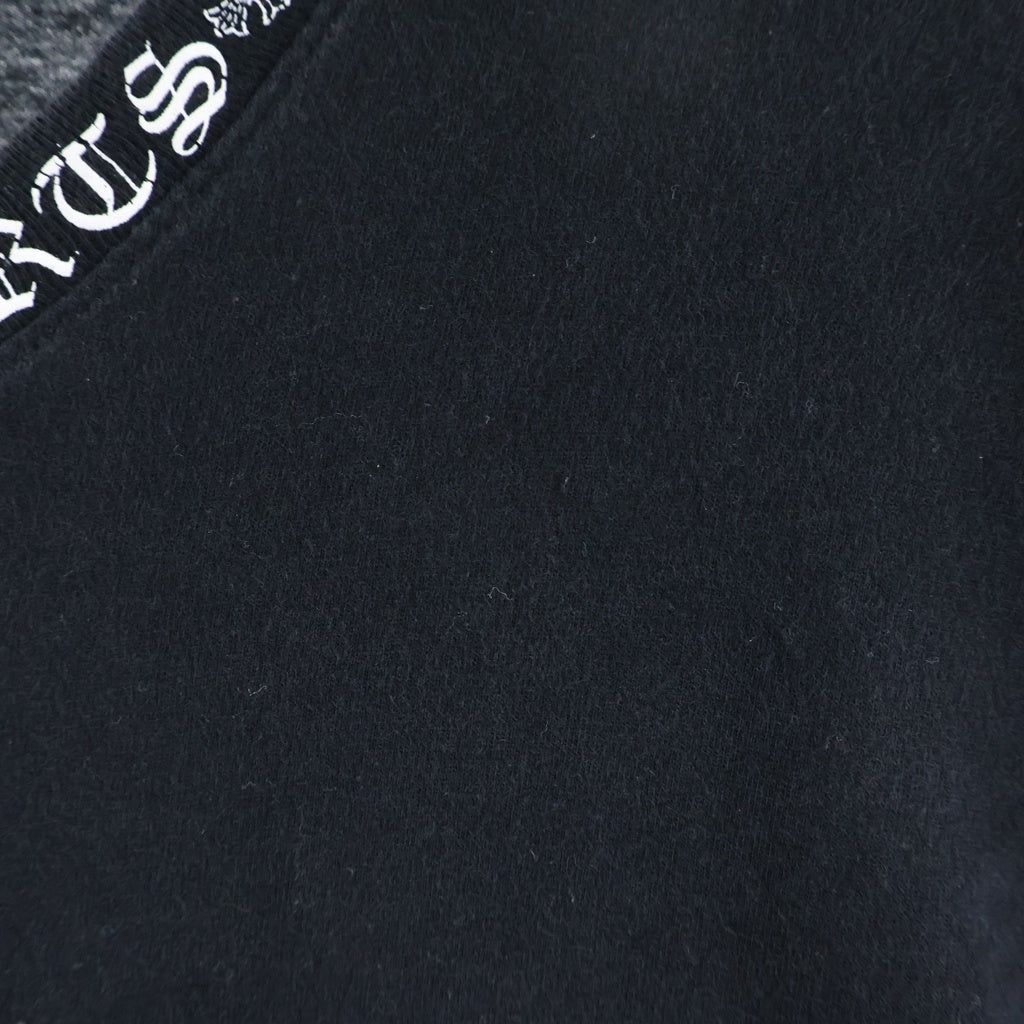 CHROME HEARTS(クロムハーツ) CH LS NECK LOGO ネックロゴプリント 袖ロゴ 長袖Tシャツ ロングスリーブカットソー ブラック