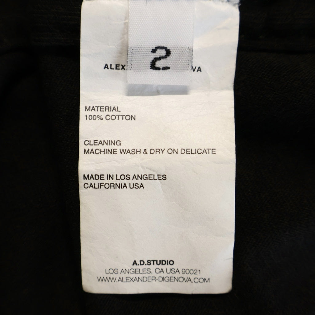 ALEXANDER DIGENOVA(アレキサンダーディジェノバ) CHRISTIAN クリスチャンプリント ダメージ加工長袖Tシャツカットソー ブラック