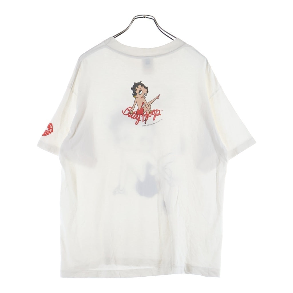 SAINT MICHAEL(セントマイケル) ×Betty Boop SS Tee ベティ・ブープ 両面プリント 半袖Tシャツ カットソー ホワイト SM-HR1-0000-C40