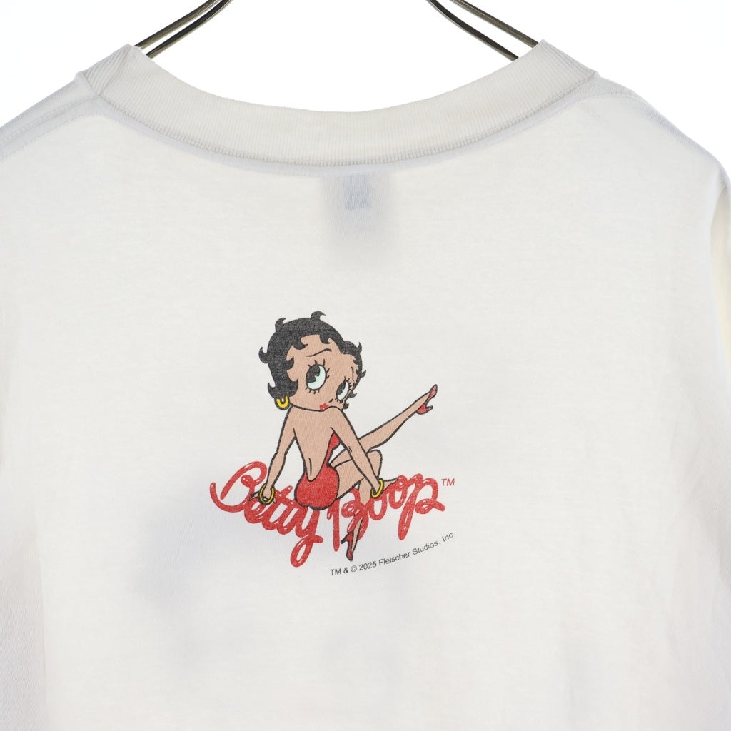 SAINT MICHAEL(セントマイケル) ×Betty Boop SS Tee ベティ・ブープ 両面プリント 半袖Tシャツ カットソー ホワイト SM-HR1-0000-C40