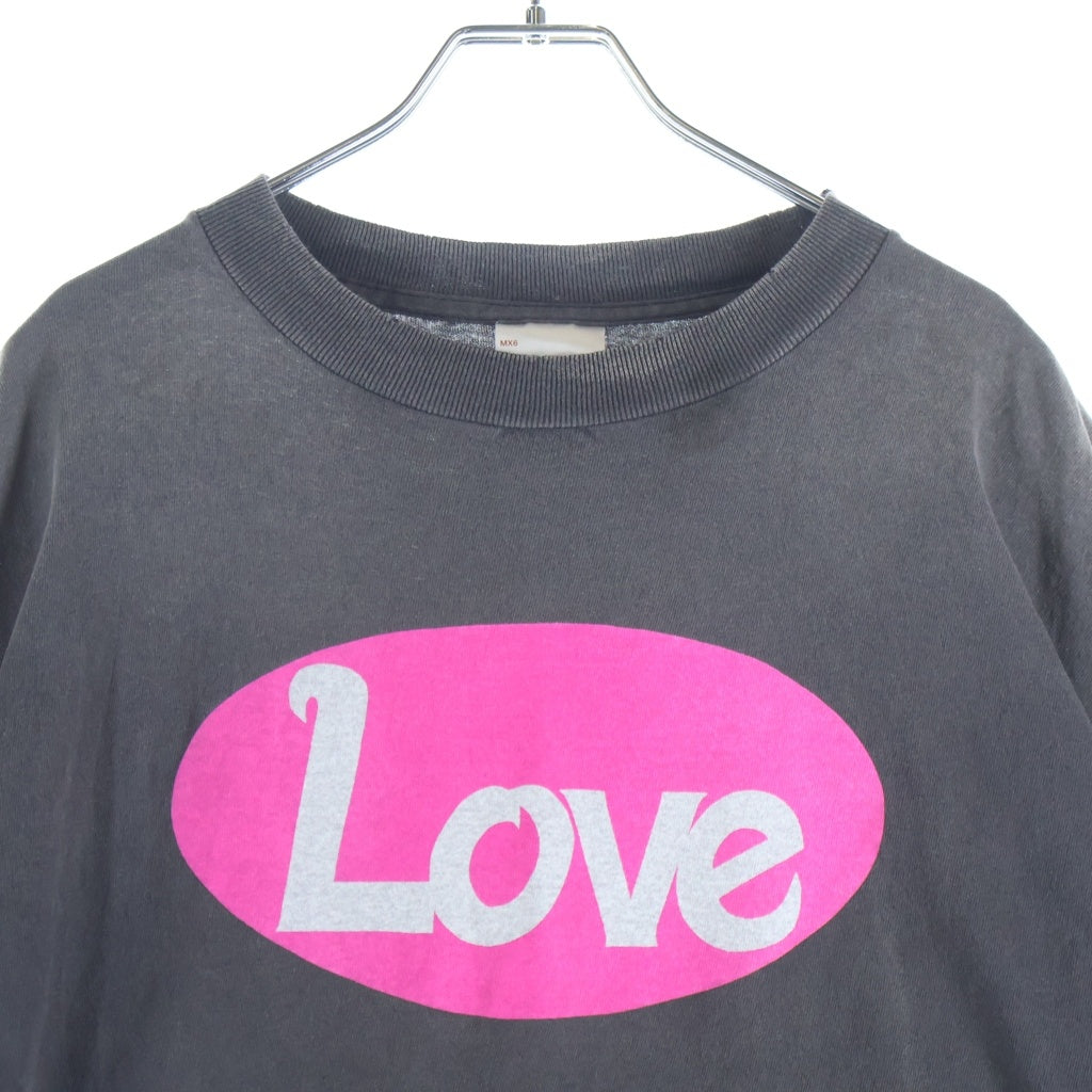 SAINT MICHAEL(セントマイケル) 25SS S/S LOVE TEE ラブ 両面プリント半袖Tシャツカットソー ブラック SM-HR8-0000-012