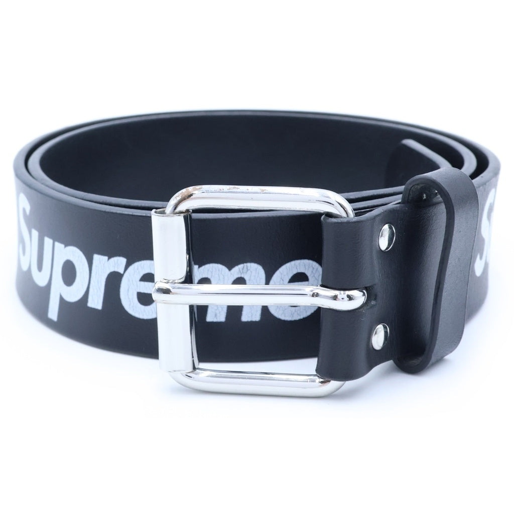 SUPREME(シュプリーム) 22SS Repeat Leather Belt リピートレザーベルト ブラック