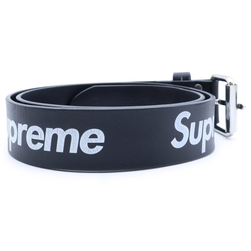 SUPREME(シュプリーム) 22SS Repeat Leather Belt リピートレザーベルト ブラック