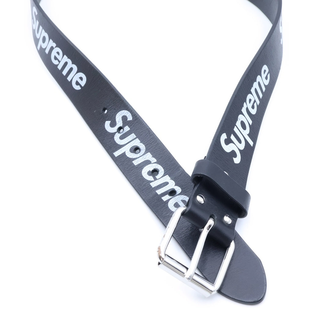 SUPREME(シュプリーム) 22SS Repeat Leather Belt リピートレザーベルト ブラック