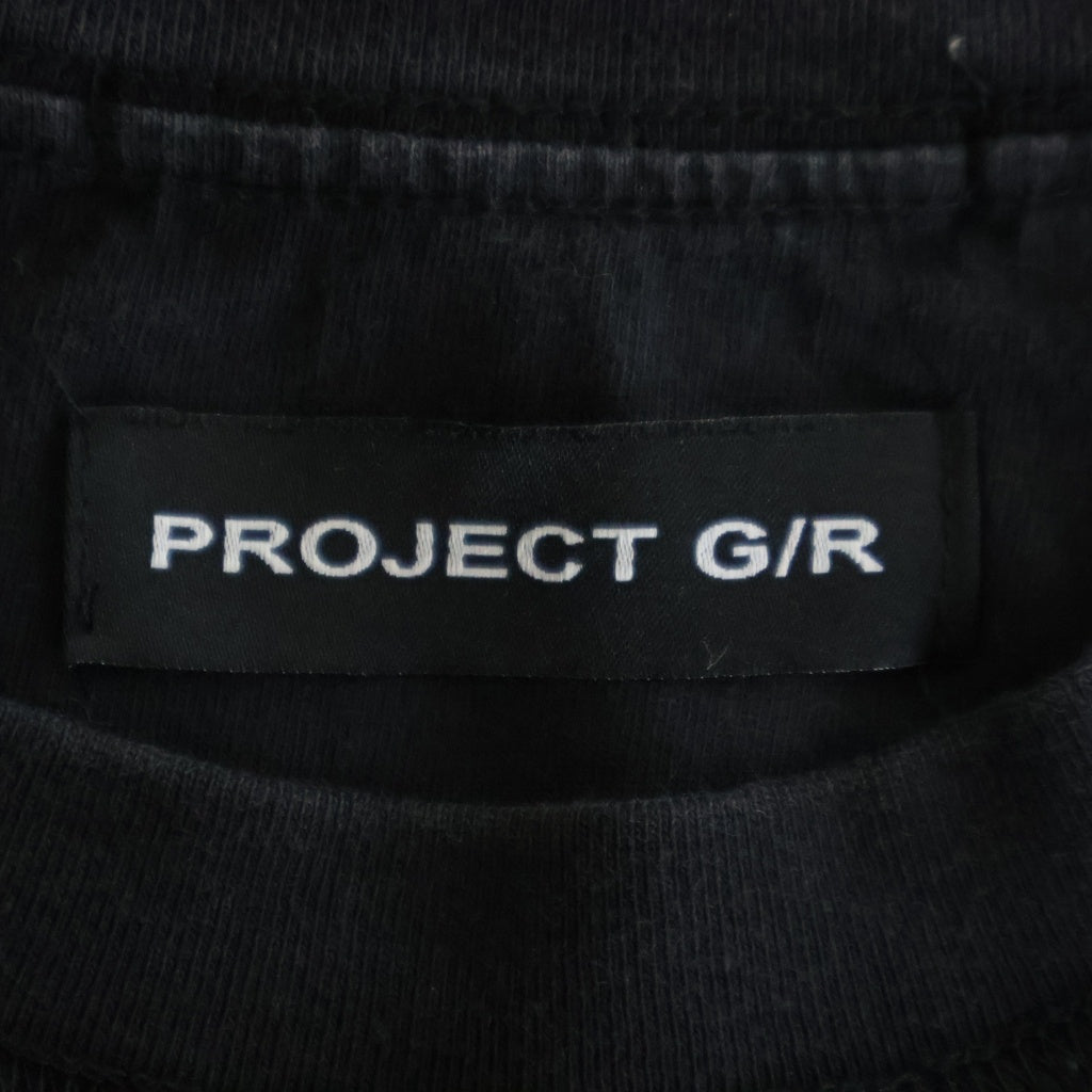 PROJECT G/R(プロジェクトジーアール) ×MASTERMIND マスターマインド インサイドアウトロゴプリント半袖Tシャツカットソー ブラック