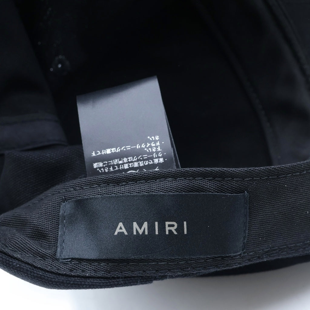 AMIRI(アミリ) MA QUAD CANVAS HAT クワッド クリスタルキャンバスハット キャップ ブラック SRAMHACP1054SMRBC00