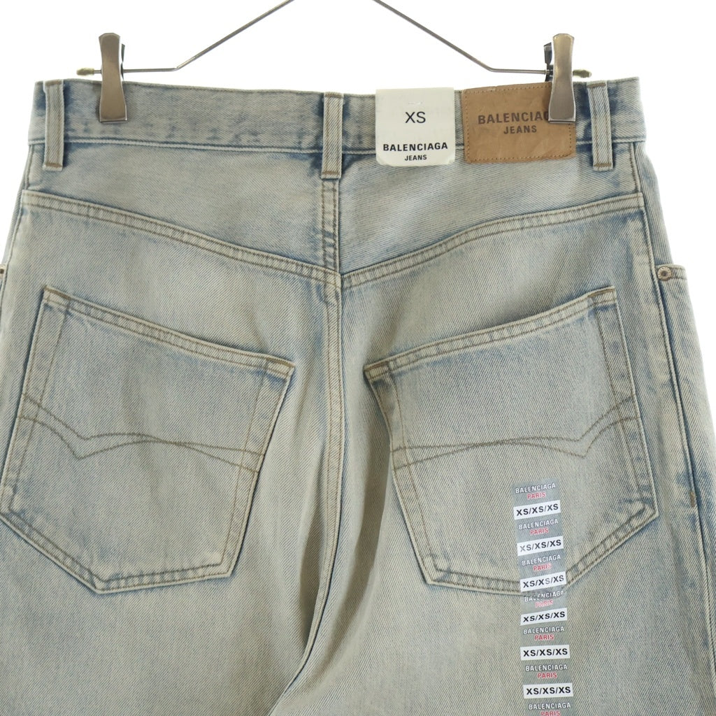 BALENCIAGA(バレンシアガ) 24SS サイズステッカーワイドバギーデニムパンツ インディゴ 767977 TDW14