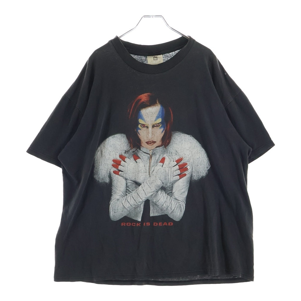 VINTAGE(ヴィンテージ) 90S MARILYN MANSON ROCK IS DEAD マリリンマンソン 両面プリント 半袖Tシャツカットソー ブラック