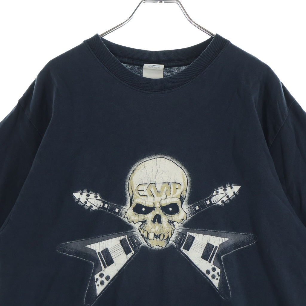 VINTAGE(ヴィンテージ) SKULL PRINT ANVIL スカルプリント 半袖Tシャツカットソー ブラック