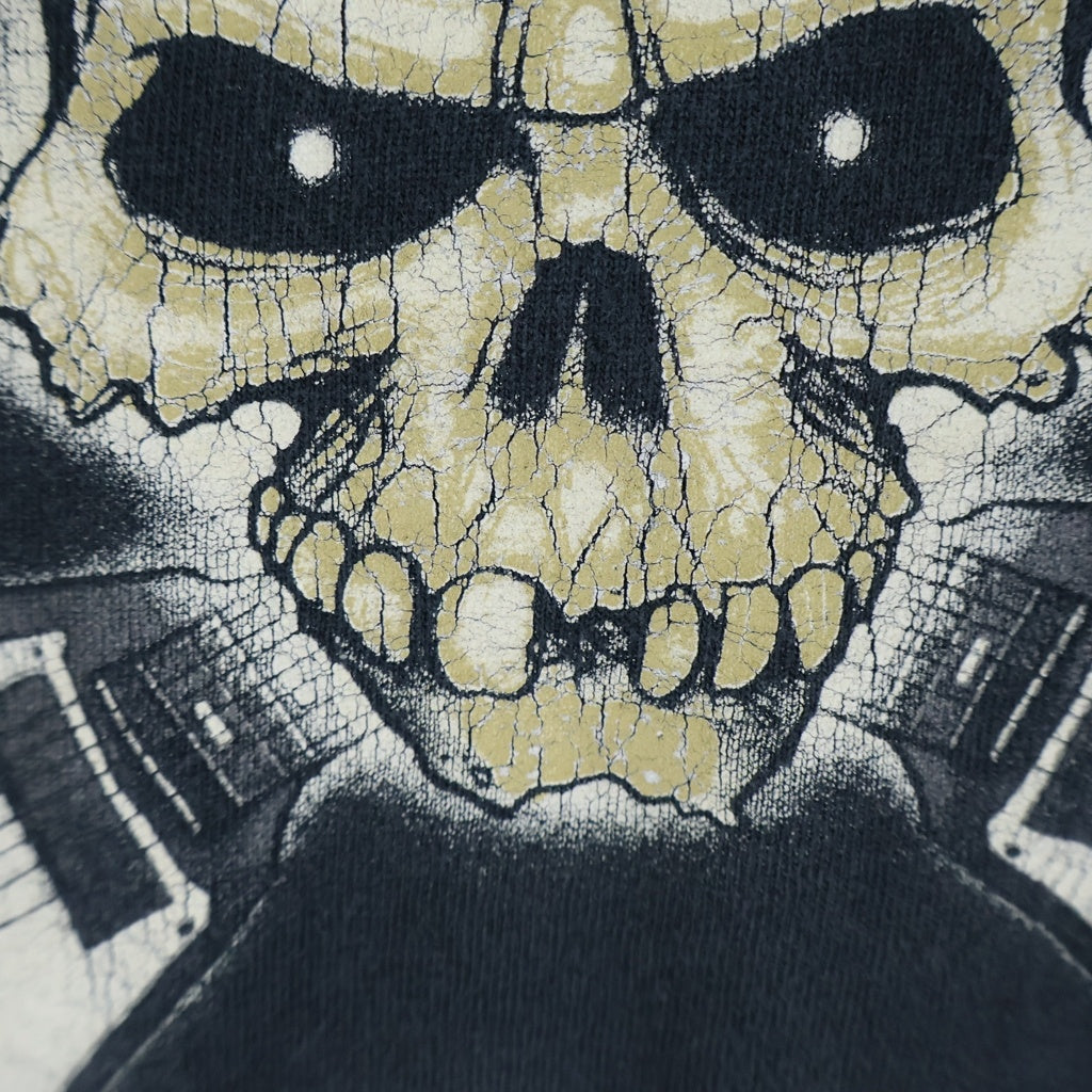 VINTAGE(ヴィンテージ) SKULL PRINT ANVIL スカルプリント 半袖Tシャツカットソー ブラック