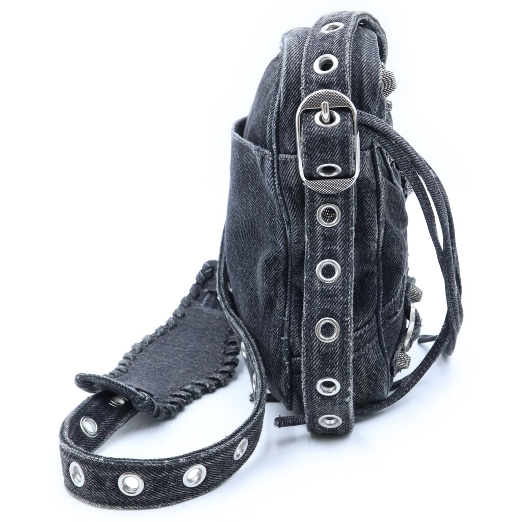 BALENCIAGA(バレンシアガ) ル カゴール デニム ショルダーバック ブラック 719065 1000 N69 4281 レディース