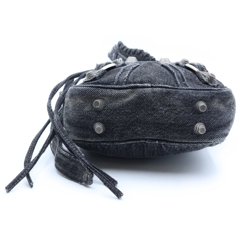 BALENCIAGA(バレンシアガ) ル カゴール デニム ショルダーバック ブラック 719065 1000 N69 4281 レディース
