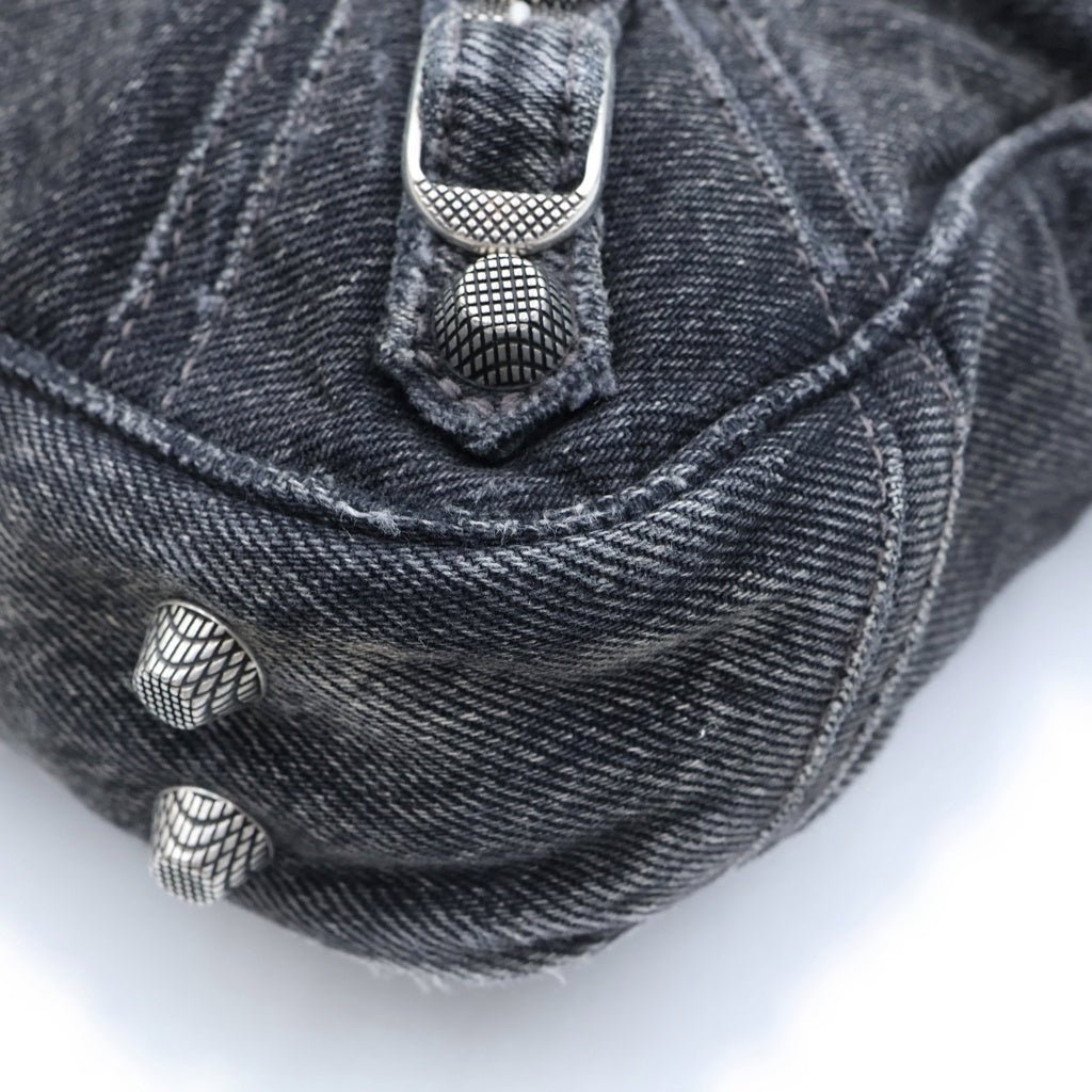 BALENCIAGA(バレンシアガ) ル カゴール デニム ショルダーバック ブラック 719065 1000 N69 4281 レディース