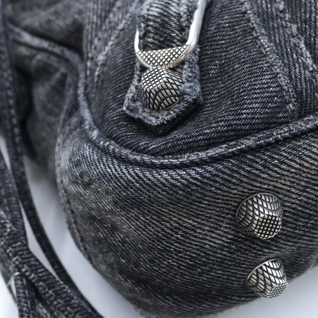BALENCIAGA(バレンシアガ) ル カゴール デニム ショルダーバック ブラック 719065 1000 N69 4281 レディース