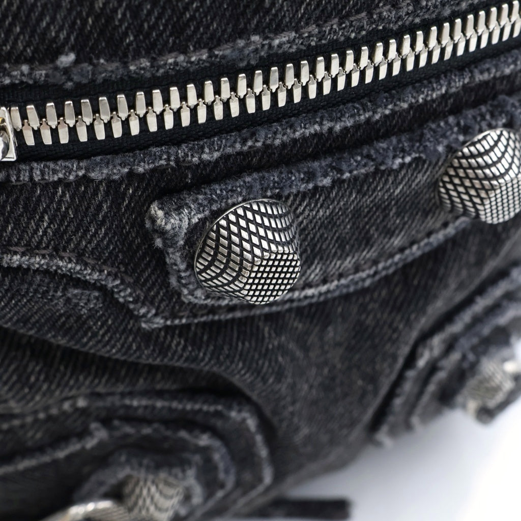 BALENCIAGA(バレンシアガ) ル カゴール デニム ショルダーバック ブラック 719065 1000 N69 4281 レディース