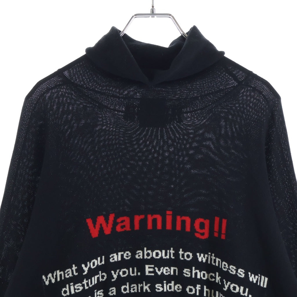 VETEMENTS(ヴェトモン) WARNING TURTLENECK KNIT SWEATER タートルネック ニットセーター ブラック UAH20KN600