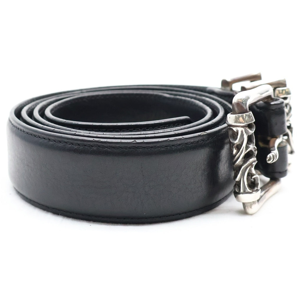 CHROME HEARTS(クロムハーツ) BLT ROLLER 3PC1.5inch 3PCローラーバックル レザーベルト シルバー