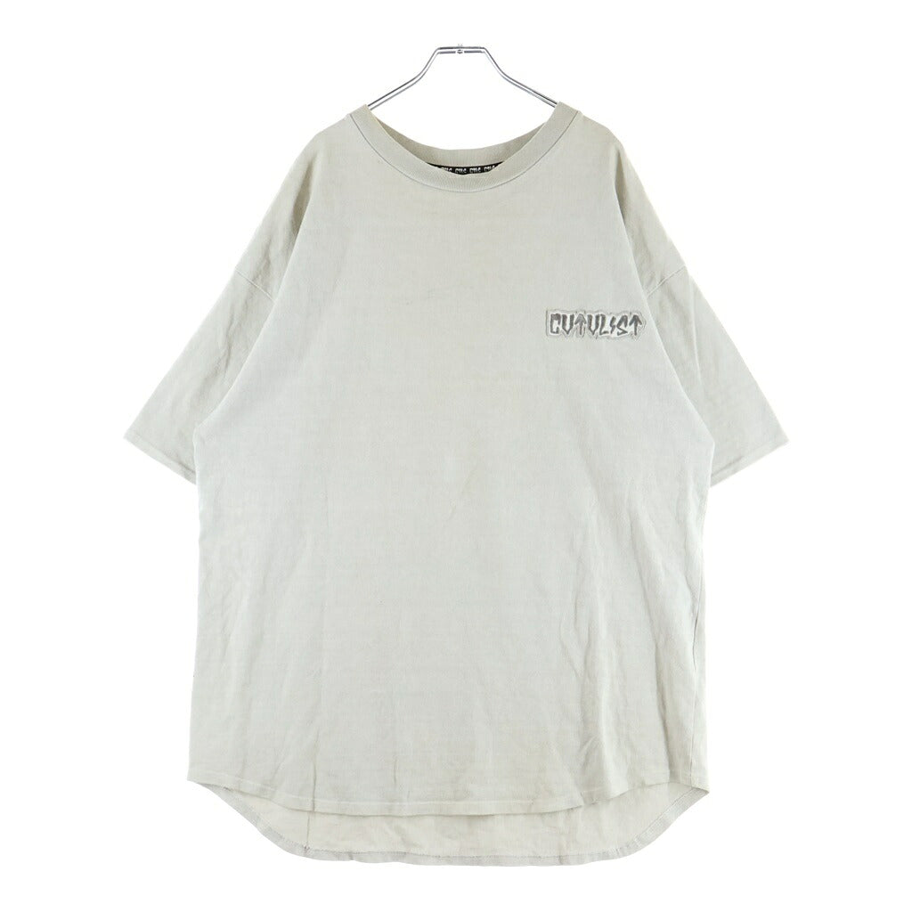cvtvlist(カタリスト) ロゴ刺繍 半袖Tシャツカットソー ベージュ 2101090307