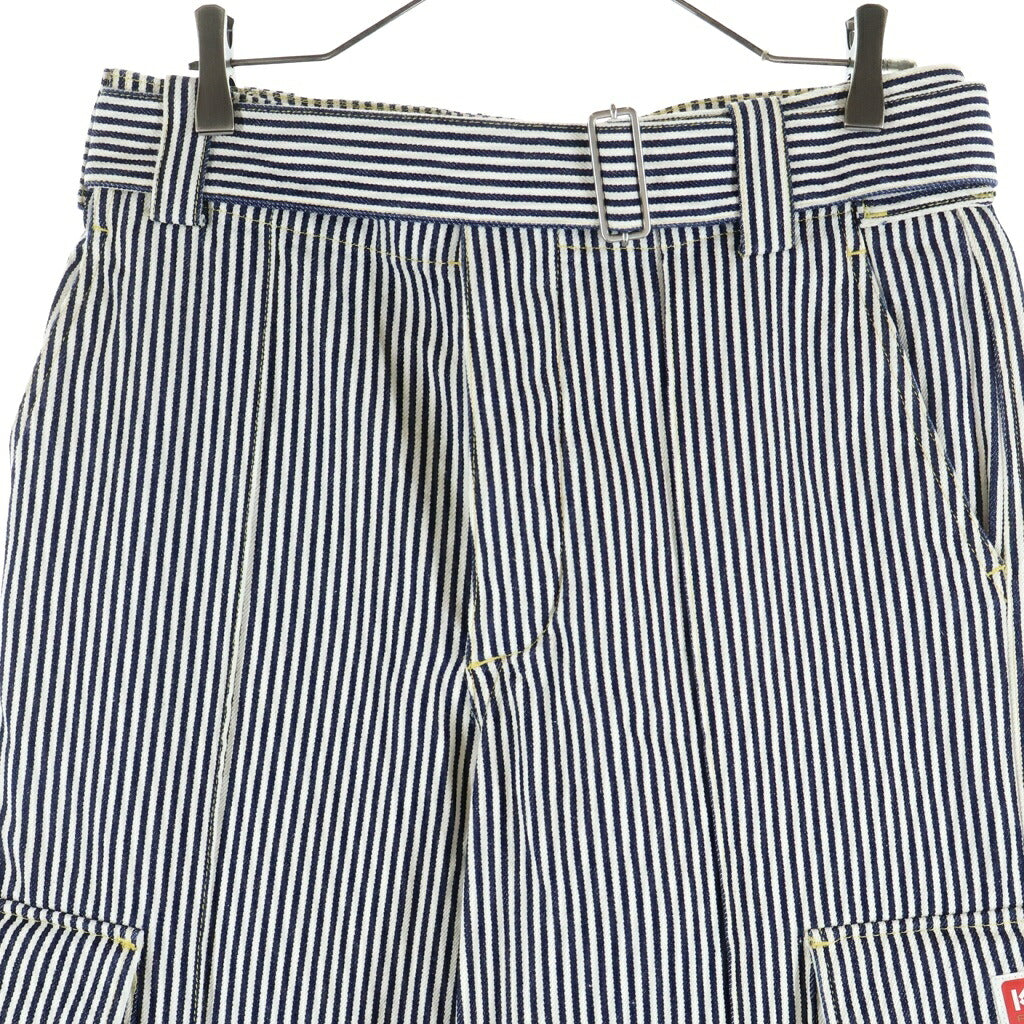 KENZO(ケンゾー) STRIPED ARMY STRAIGHT JEANS ストライプ アーミー ストレートジーンズ ブルー/ホワイト FE58DP3756N1
