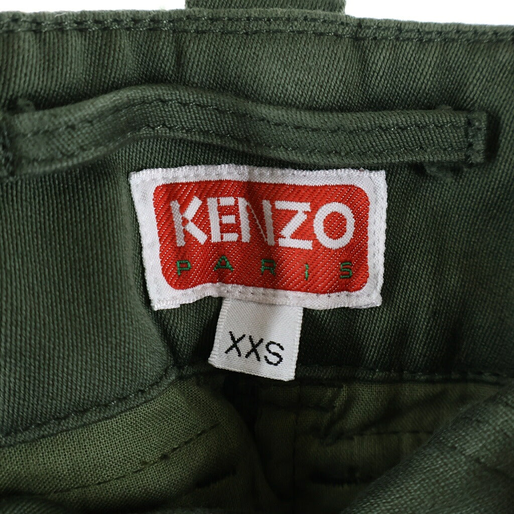 KENZO(ケンゾー) ハイウエスト ストレートレッグ カジュアルパンツ カーキ FE58PA3759GF