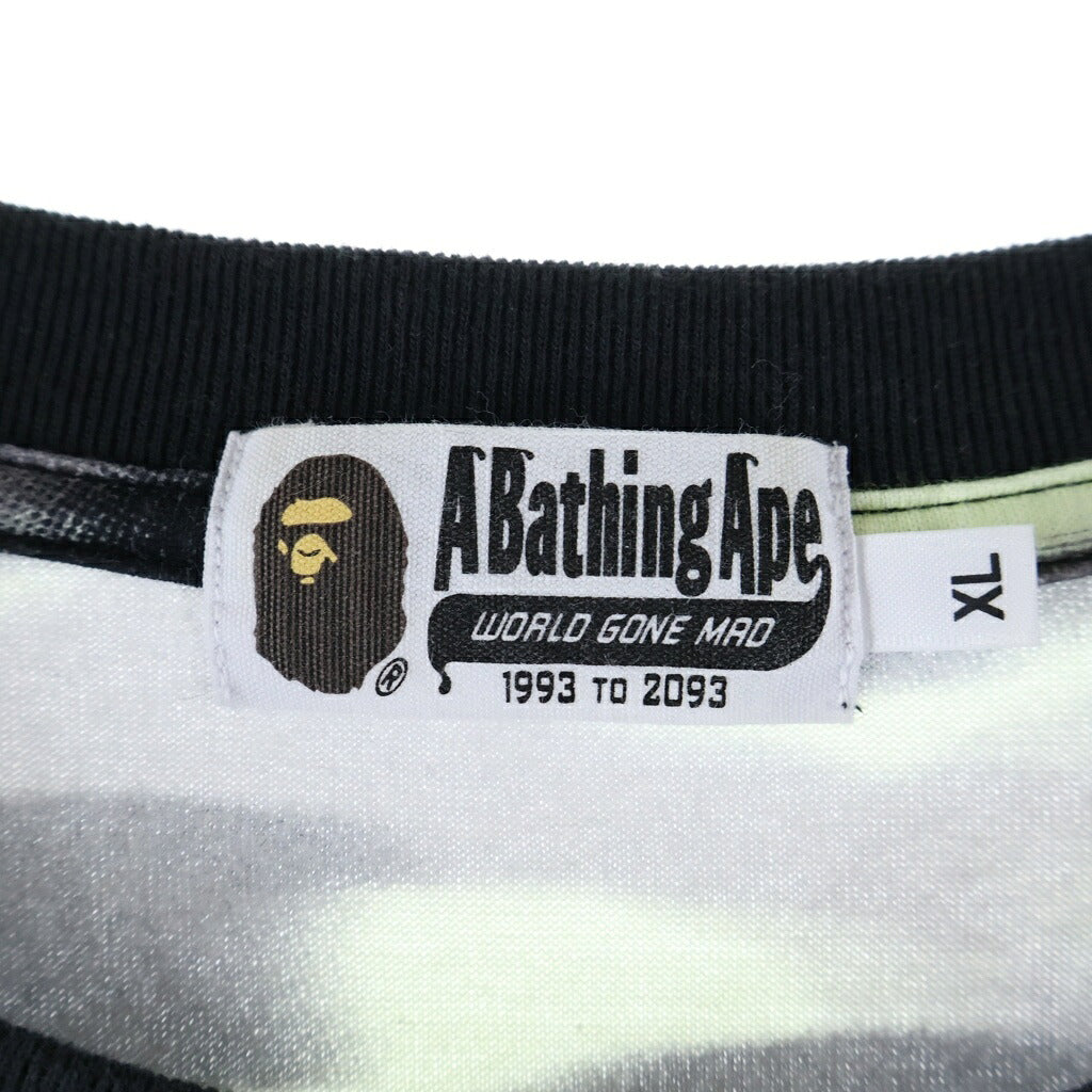 A BATHING APE(アベイシングエイプ) SCREEN CAMO STA LOGO ロゴプリント 半袖Tシャツカットソー ブラック 001CSM301304M