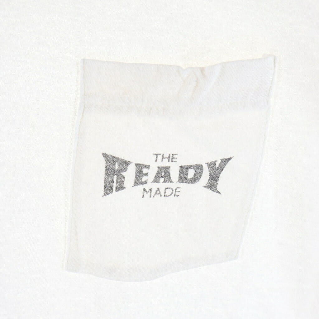 READY MADE(レディメイド) 24SS S/S POCKET T-SHIRT フロントロゴ クルーネック半袖Tシャツ ホワイト RE-CO-WH-00-00-277