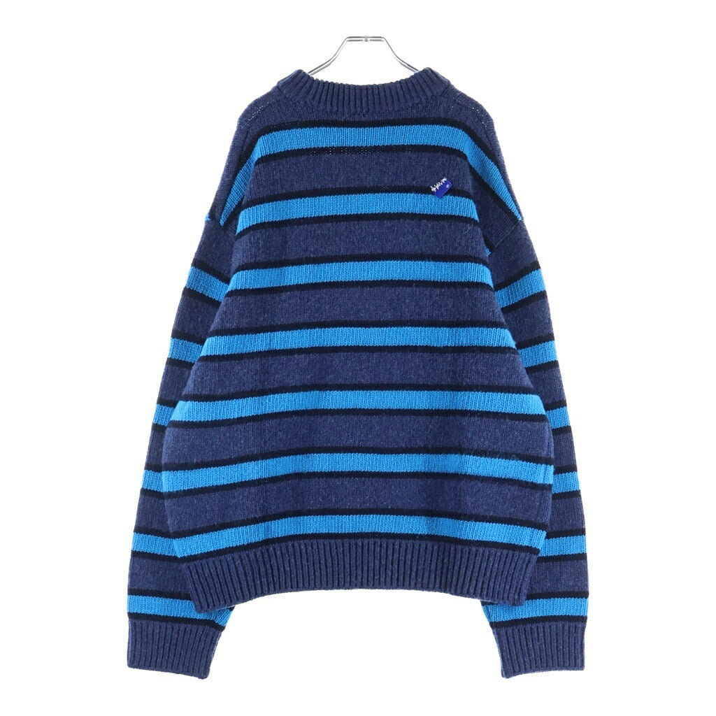 ADER ERROR(アーダーエラー) ボーダー ニットセーター ブルー BM42FYKT0107BL