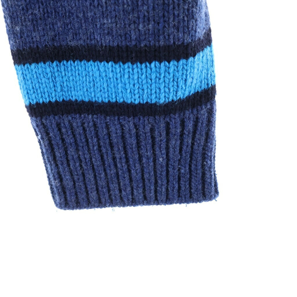 ADER ERROR(アーダーエラー) ボーダー ニットセーター ブルー BM42FYKT0107BL