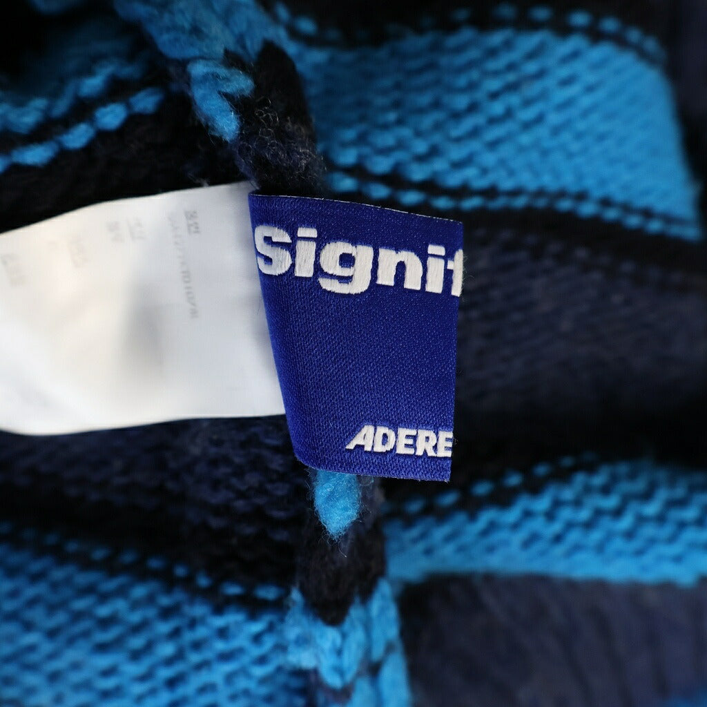 ADER ERROR(アーダーエラー) ボーダー ニットセーター ブルー BM42FYKT0107BL