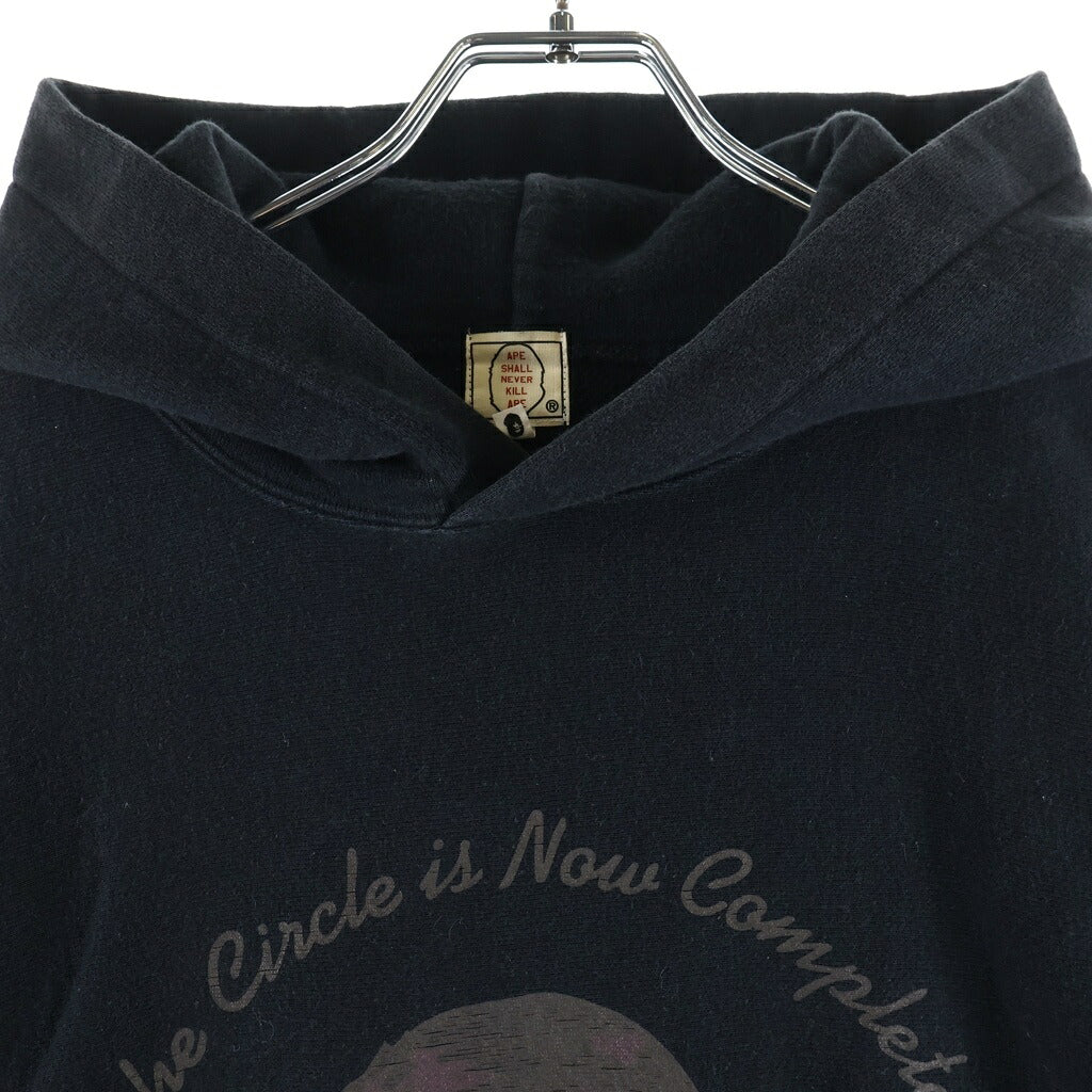 A BATHING APE(アベイシングエイプ) 猿の惑星 プリント プルオーバーパーカー ブラック