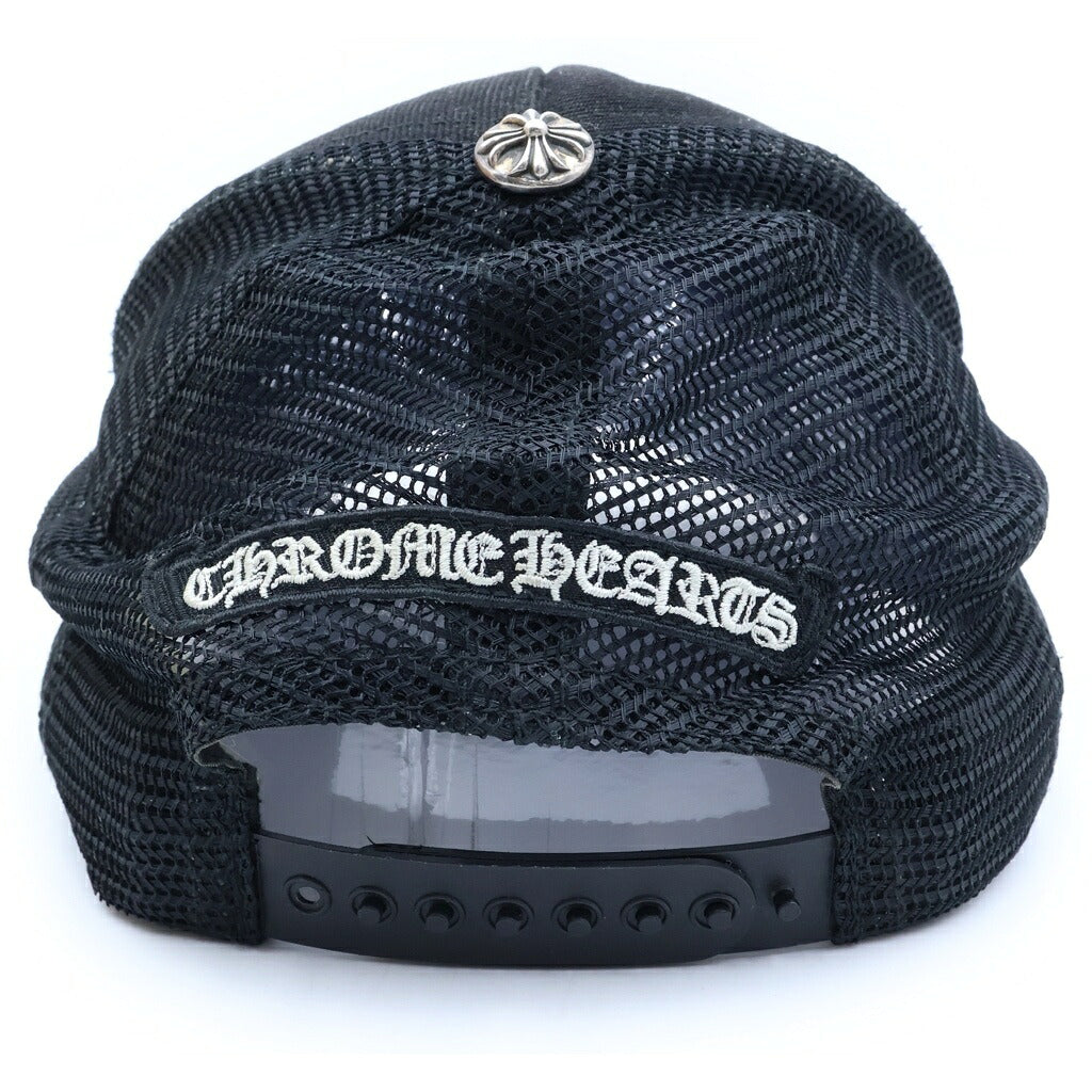 CHROME HEARTS(クロムハーツ) BS FLARE SCROLL LABEL BSフレア スクロールラベル 刺繍 メッシュ キャップ 帽子 ブラック