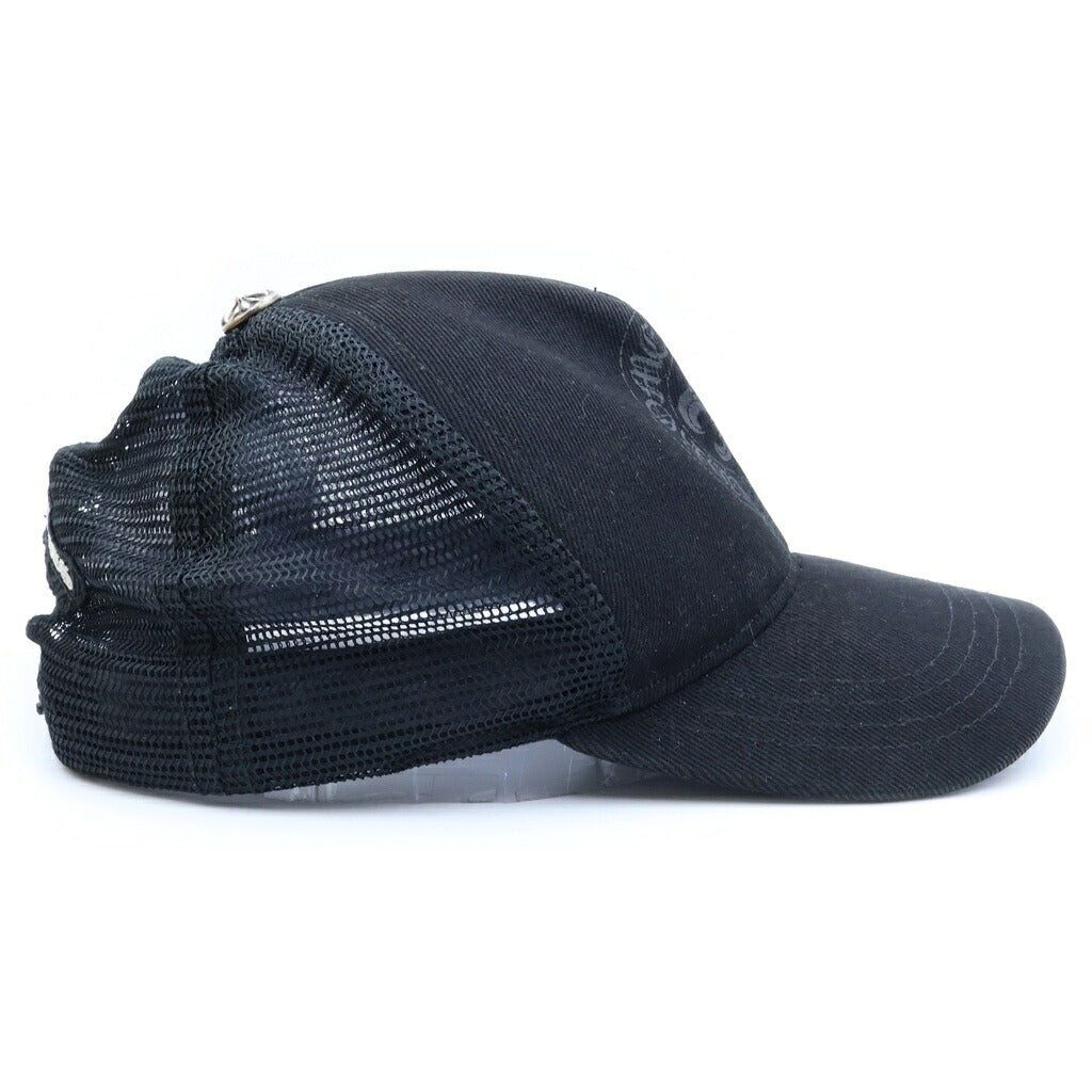 CHROME HEARTS(クロムハーツ) BS FLARE SCROLL LABEL BSフレア スクロールラベル 刺繍 メッシュ キャップ 帽子 ブラック