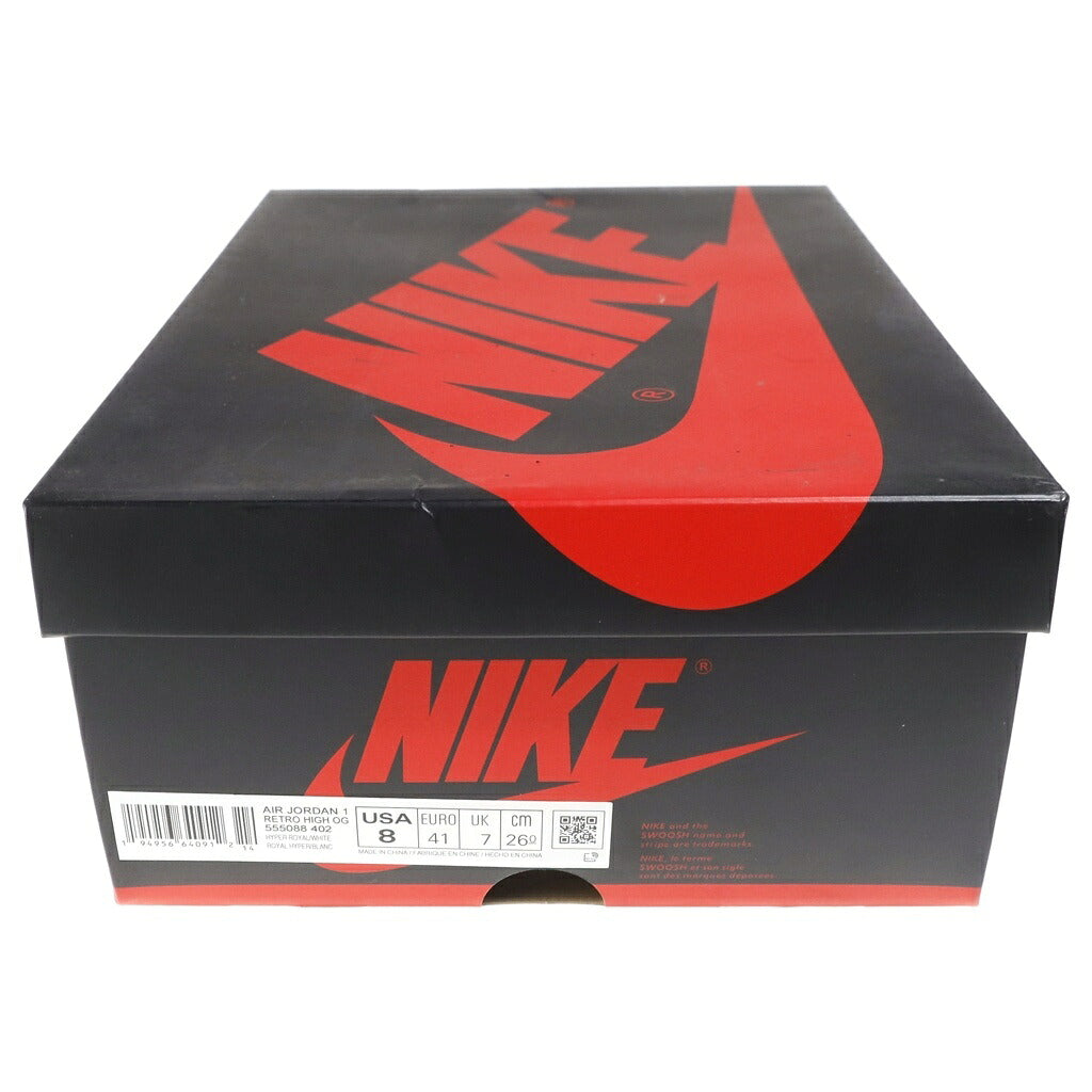 NIKE(ナイキ) AIR JORDAN1 HIGH OG HYPER ROYAL 555088-402 エアジョーダン1 ハイパーロイヤル ハイカットスニーカー ホワイト/ブルー US8/26.0cm