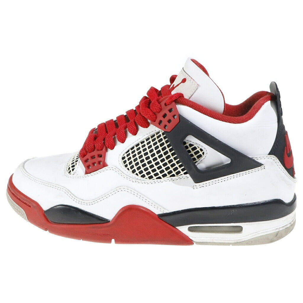 NIKE(ナイキ) AIR JORDAN 4 RETRO OG FIRE RED 2020 エアジョーダン4 レトロ ファイアーレッド ミッドカットスニーカー ホワイト/レッド US8/26.0cm DC7770-160