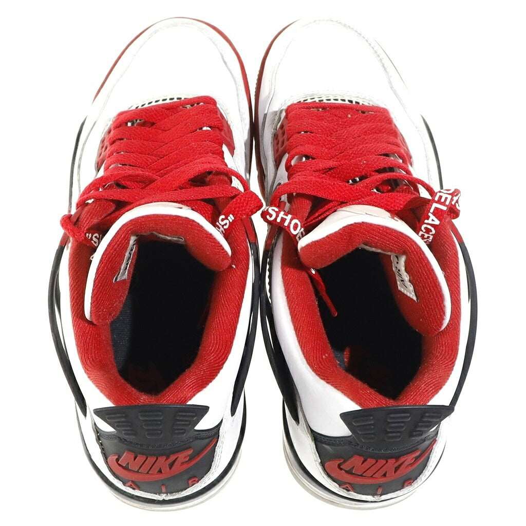 NIKE(ナイキ) AIR JORDAN 4 RETRO OG FIRE RED 2020 エアジョーダン4 レトロ ファイアーレッド ミッドカットスニーカー ホワイト/レッド US8/26.0cm DC7770-160