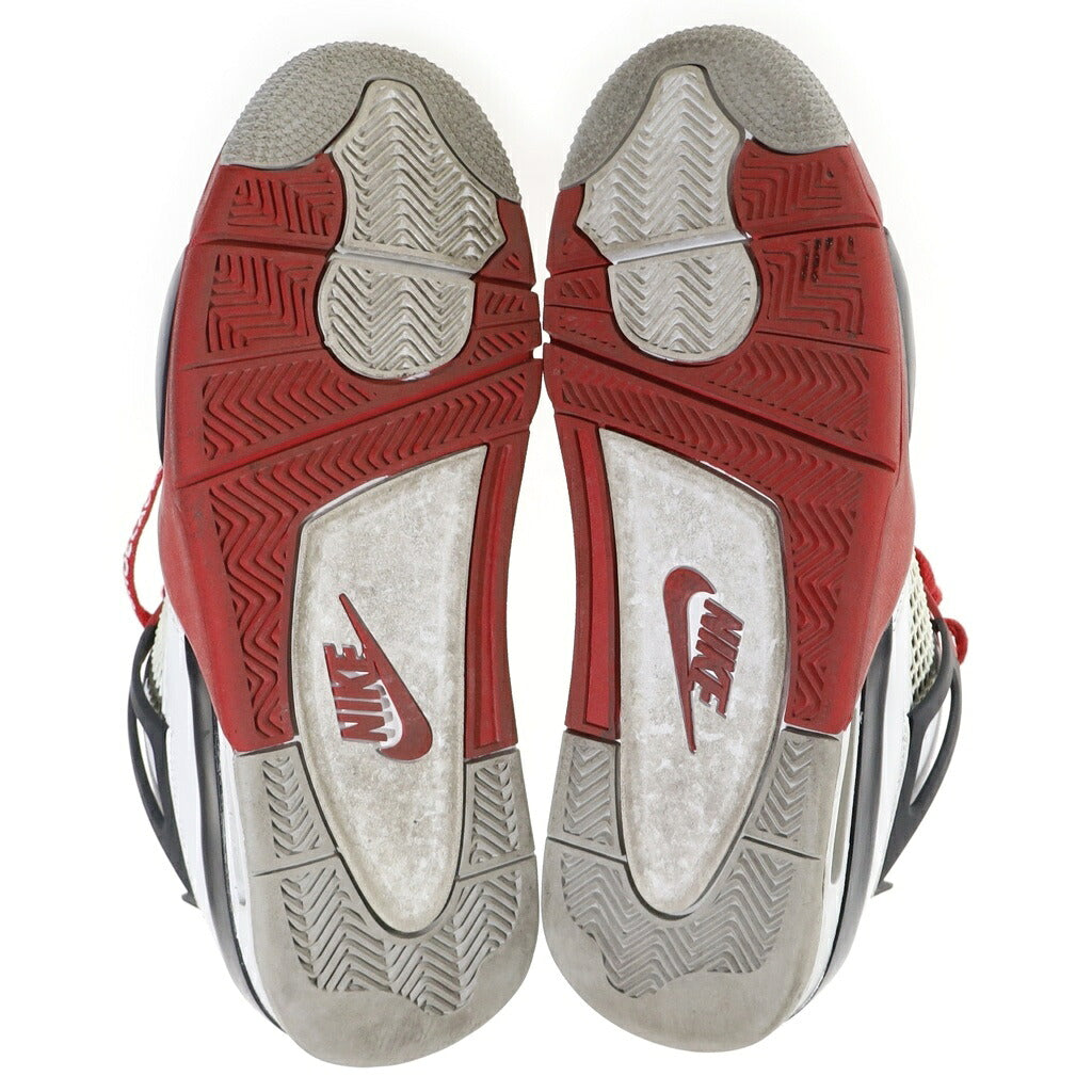 NIKE(ナイキ) AIR JORDAN 4 RETRO OG FIRE RED 2020 エアジョーダン4 レトロ ファイアーレッド ミッドカットスニーカー ホワイト/レッド US8/26.0cm DC7770-160