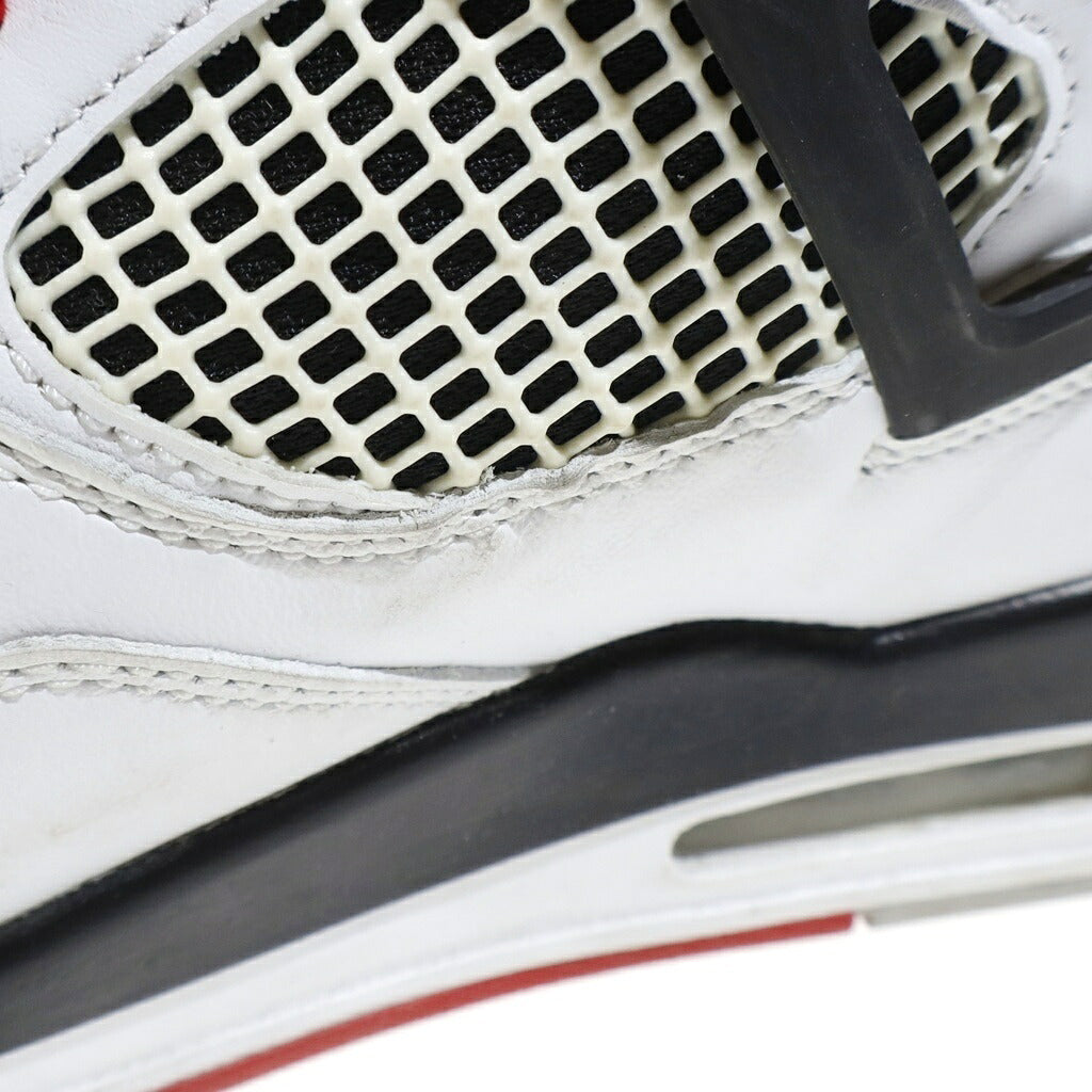 NIKE(ナイキ) AIR JORDAN 4 RETRO OG FIRE RED 2020 エアジョーダン4 レトロ ファイアーレッド ミッドカットスニーカー ホワイト/レッド US8/26.0cm DC7770-160