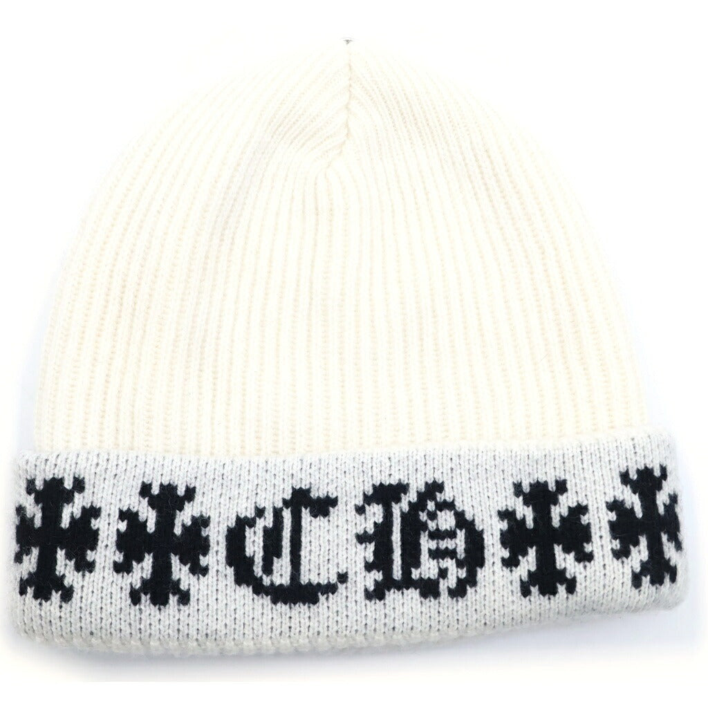 CHROME HEARTS(クロムハーツ) BIG DADDY ビッグダディ スターボタンCHプラス刺繍カシミヤニットキャップ帽子