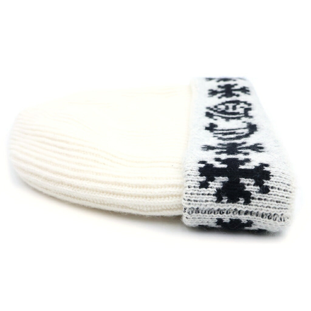 CHROME HEARTS(クロムハーツ) BIG DADDY ビッグダディ スターボタンCHプラス刺繍カシミヤニットキャップ帽子