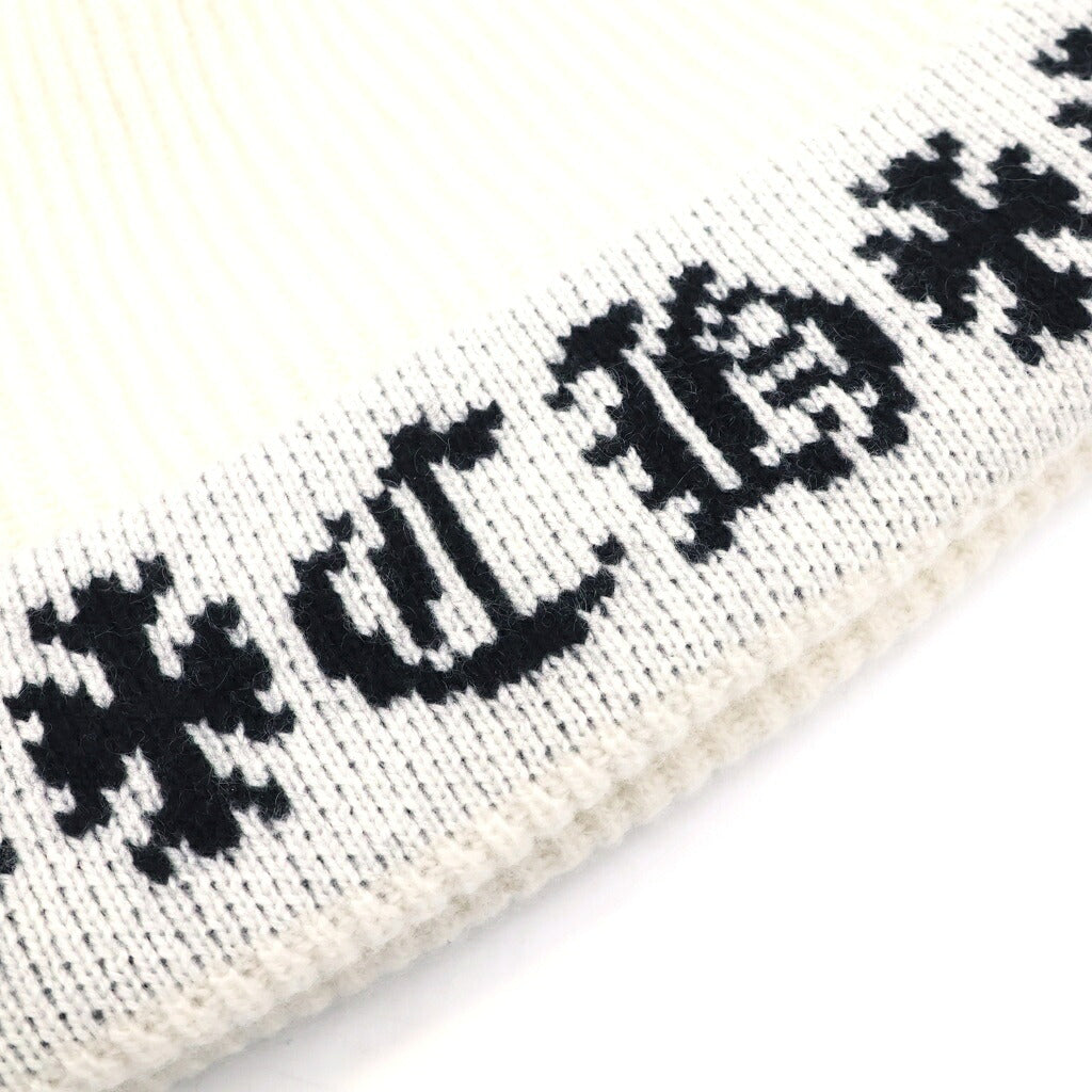 CHROME HEARTS(クロムハーツ) BIG DADDY ビッグダディ スターボタンCHプラス刺繍カシミヤニットキャップ帽子