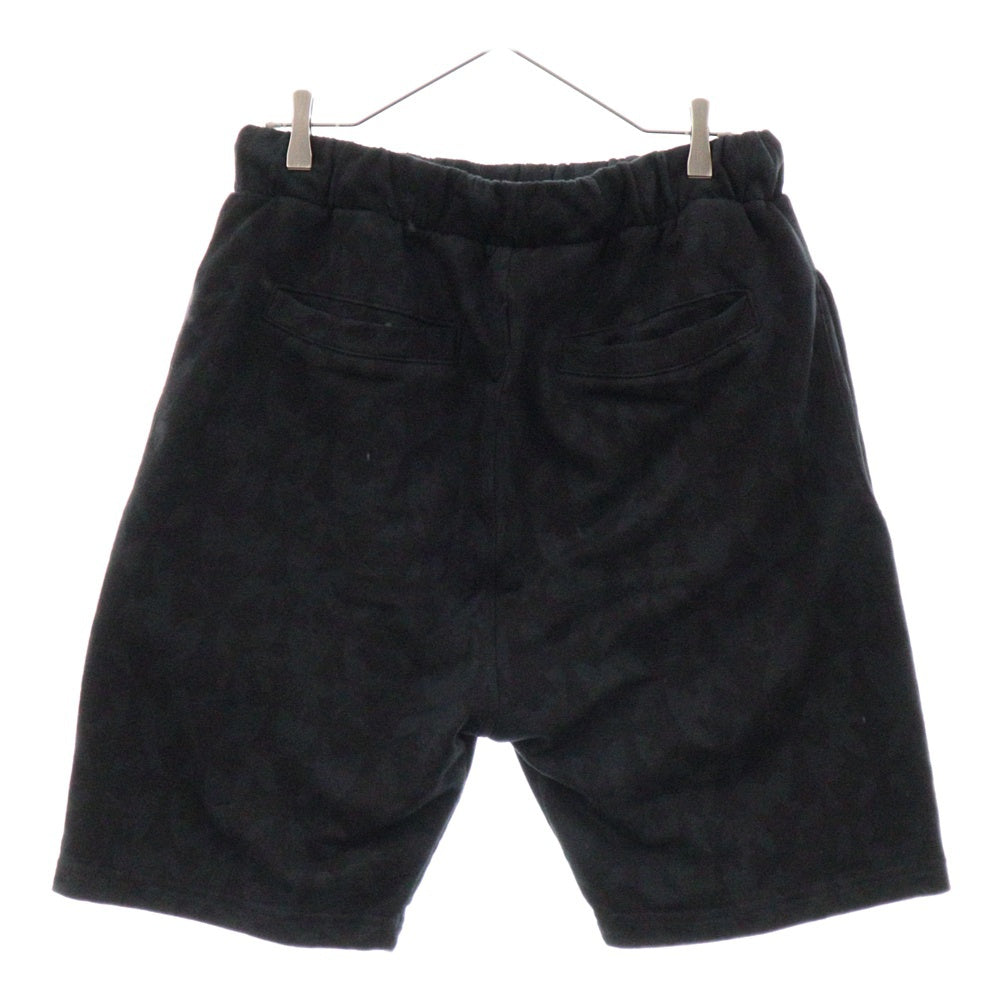 CHROME HEARTS(クロムハーツ) SWEAT PANTS HLF セメタリークロス 総柄スウェットハーフパンツ ブラック