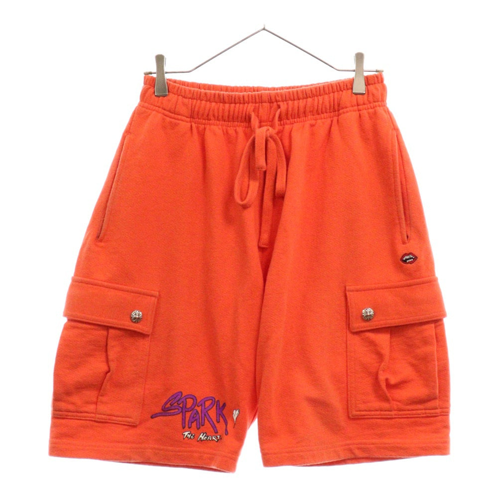 CHROME HEARTS(クロムハーツ) ×MATTY BOY SHORTS マッティボーイ ロゴプリント スウェットショーツ カーゴハーフパンツ レッド