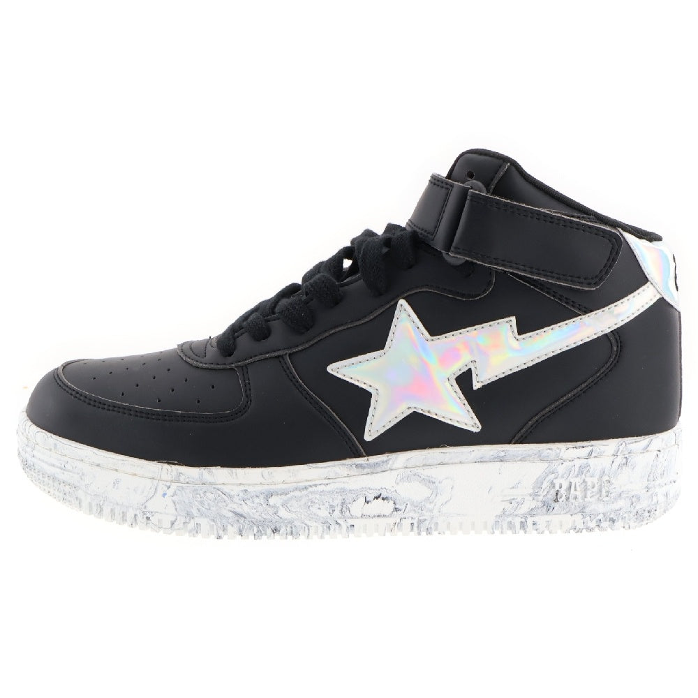 A BATHING APE(アベイシングエイプ) MARBLE BAPE STA MID M2 マーブル ベイプスター ミッドカットスニーカー 1770954461 ブラック US12/30cm