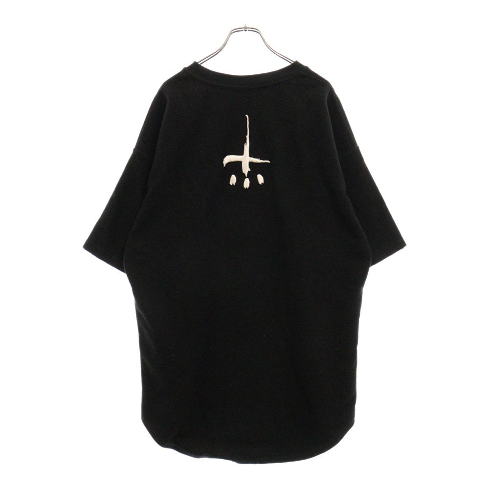 cvtvlist(カタリスト) 24SS フロントロゴ刺繍半袖Tシャツ タオル生地 ブラック 2401050301