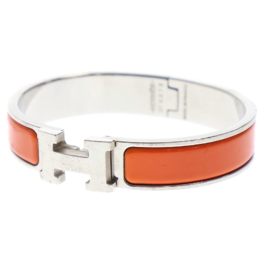 HERMES(エルメス) クリックH バングル シルバーブレスレット シルバー/オレンジ